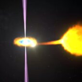 Пульсар в составе тесной двойной системы.