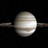 Как мог бы выглядеть Юпитер с мощной системой колец: взгляд художника