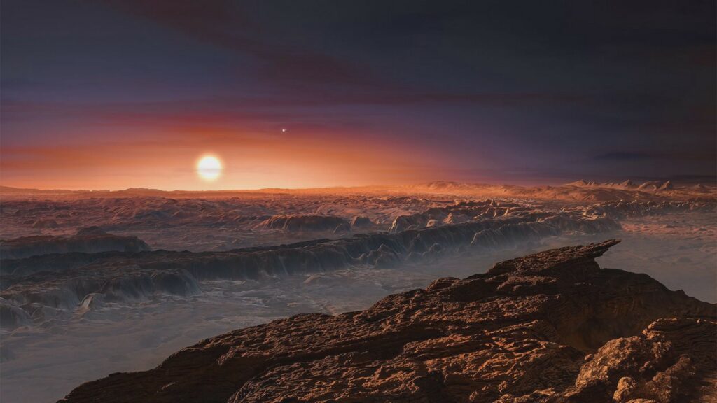 Планета в системе Проксимы Центавра в представлении художника. Примерно так может выглядеть и очень похожая на нее планета LP 890-9 c.