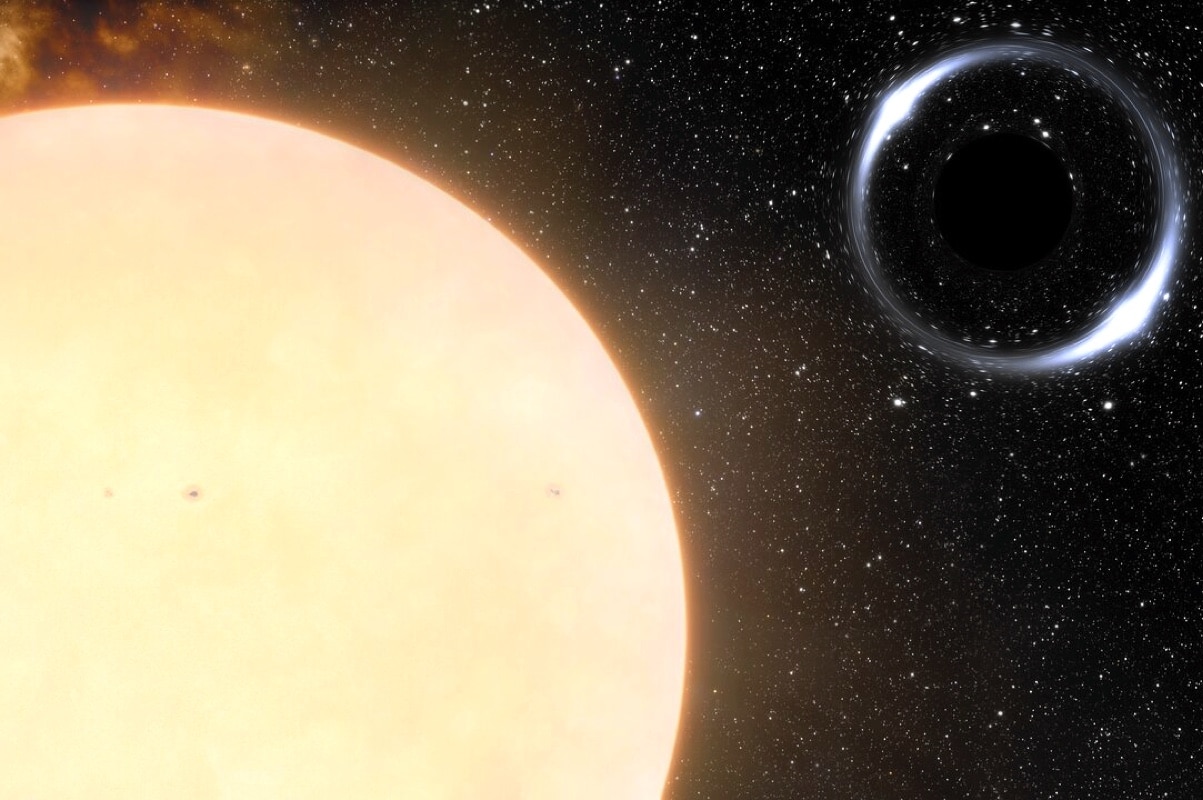 Черная дыра Gaia BH1 и ее звезда-соседка: взгляд художника