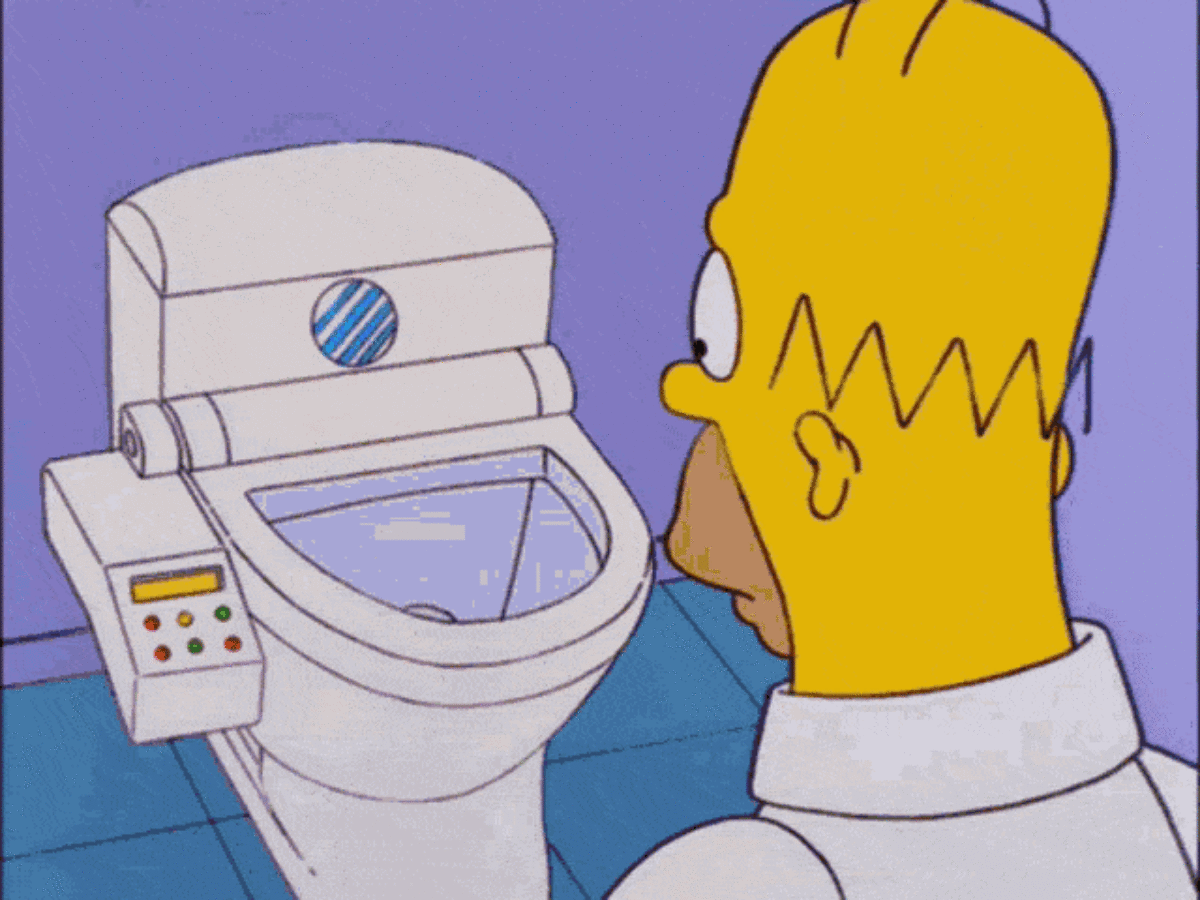 Я просто была в туалете. Гомер симпсон в туалете. Гомер симпсон на унитазе. Унитаз Симпс. Гомер сидит в туалете.
