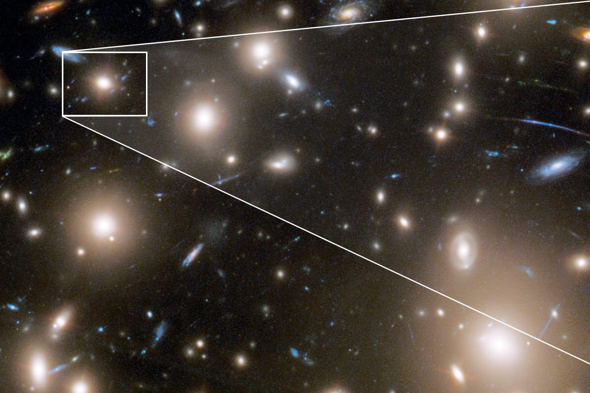 Телескоп Hubble рассмотрел древнейшую сверхновую