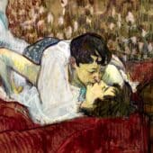 «В постели. Поцелуй» (Анри де Тулуз-Лотрек, 1892)