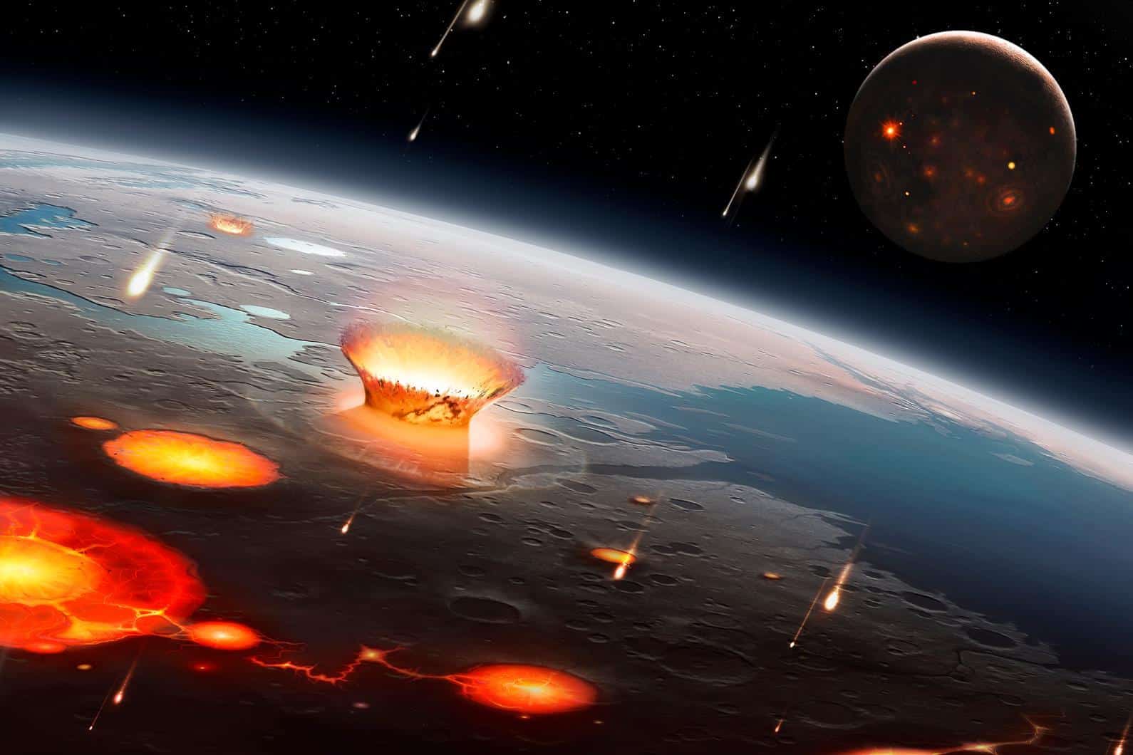 Метеориты бомбардируют юную Землю