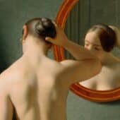 «Женщина перед зеркалом». Кристоффер Вильхельм Эккерсберг, 1841 год (фрагмент)
