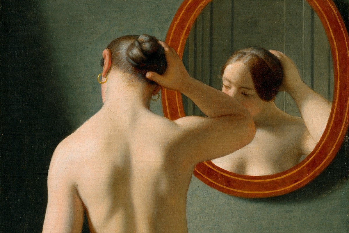 «Женщина перед зеркалом». Кристоффер Вильхельм Эккерсберг, 1841 год (фрагмент)