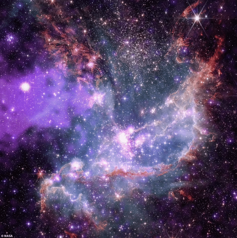 Звездное скопление NGC 346 в Малом Магеллановом облаке, которое находится в 200 тысячах световых лет от Земли / ©NASA 