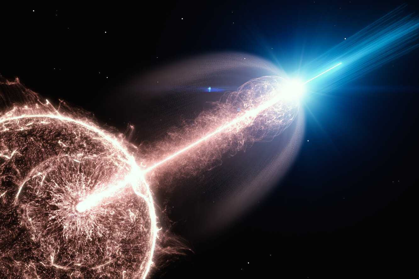 Астрофизики заглянули внутрь мощного гамма-всплеска с оптическим излучением