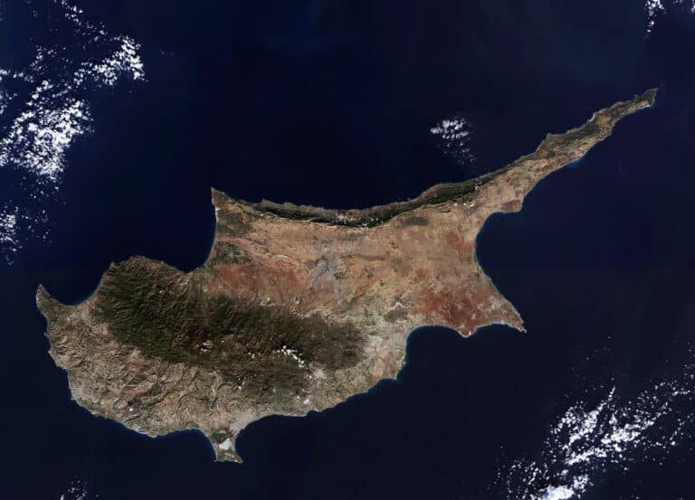 Спутниковый снимок Кипра