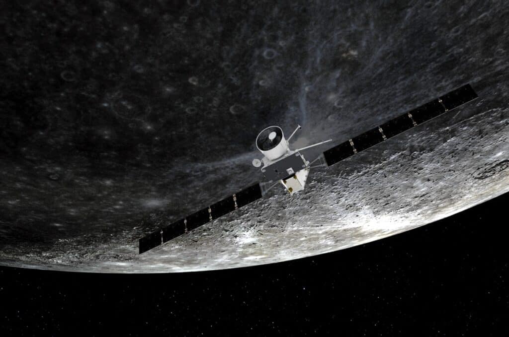BepiColombo над Меркурием: взгляд художника