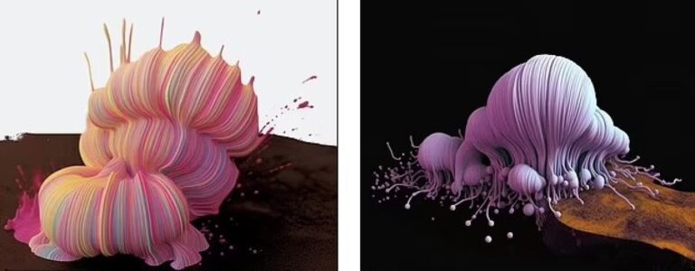 Визуализированные оргазмы (мужские в фиолетовом цвете, женские — в красно-розовом) /  © LoveHoney