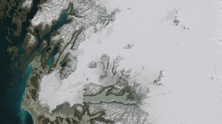  Ледник Фредериксхоб на юго-западе Гренландии / ©NASA