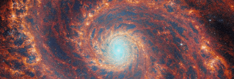 Галактика M51 / © ESA/Webb, NASA & CSA, A. Adamo (Stockholm University) and the FEAST JWST team