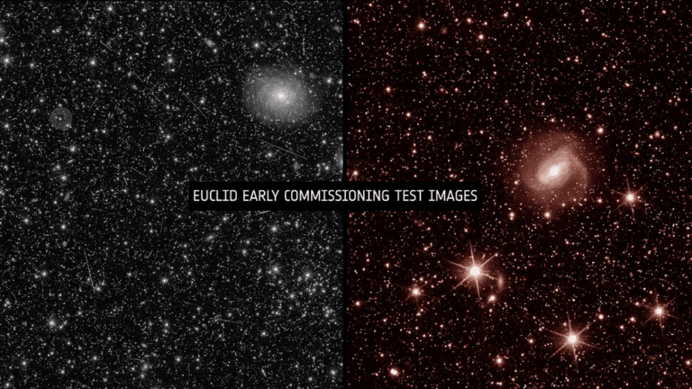 Два изображения, сделанные инструментами телескопа «Евклид». Слева — VIS, а справа — NISP / © ESA/Euclid/Euclid Consortium/NASA