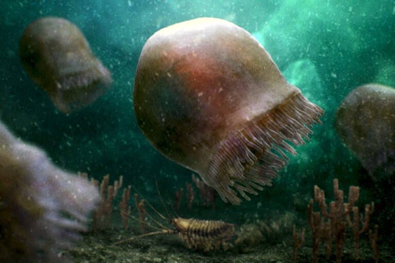 Медуза Burgessomedusa phasmiformis: реконструкция палеохудожника