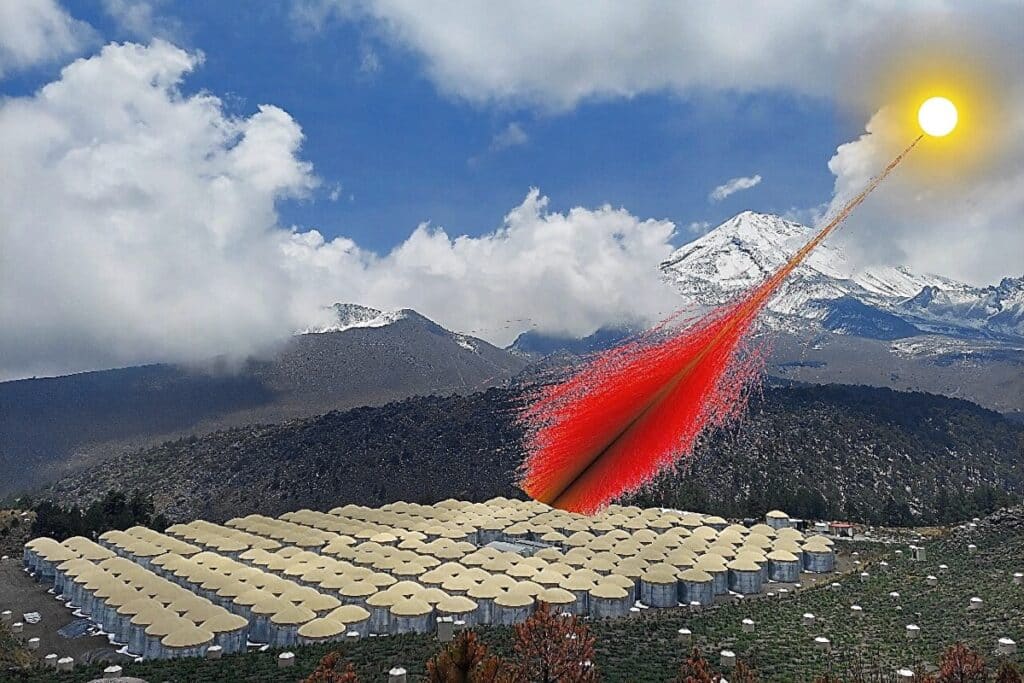 Черенковская обсерватория HAWC: взгляд художника