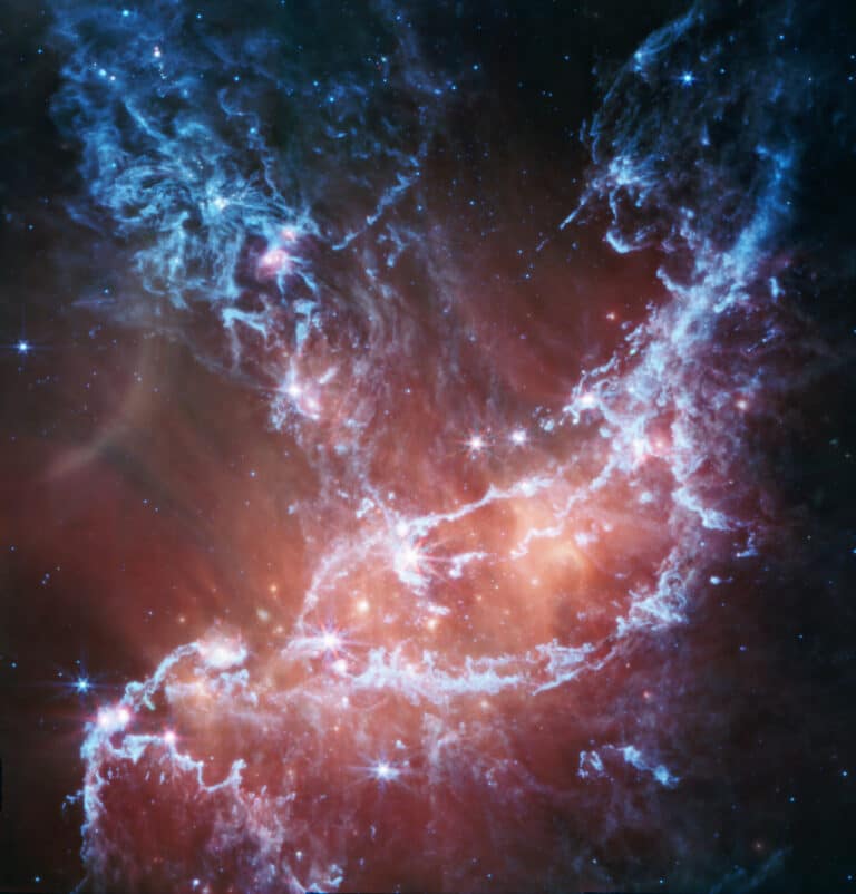Область звездообразования эмиссионной туманности NGC 346 / © NASA, ESA, CSA, N. Habel (JPL), P. Kavanagh (Maynooth University)