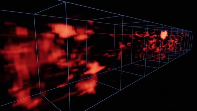 По данным инструмента KCWI обсерватории Кека ученые построили трехмерную карту нитей газообразного водорода в «космической паутине»