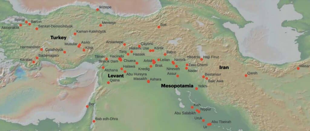 карта археологических памятников