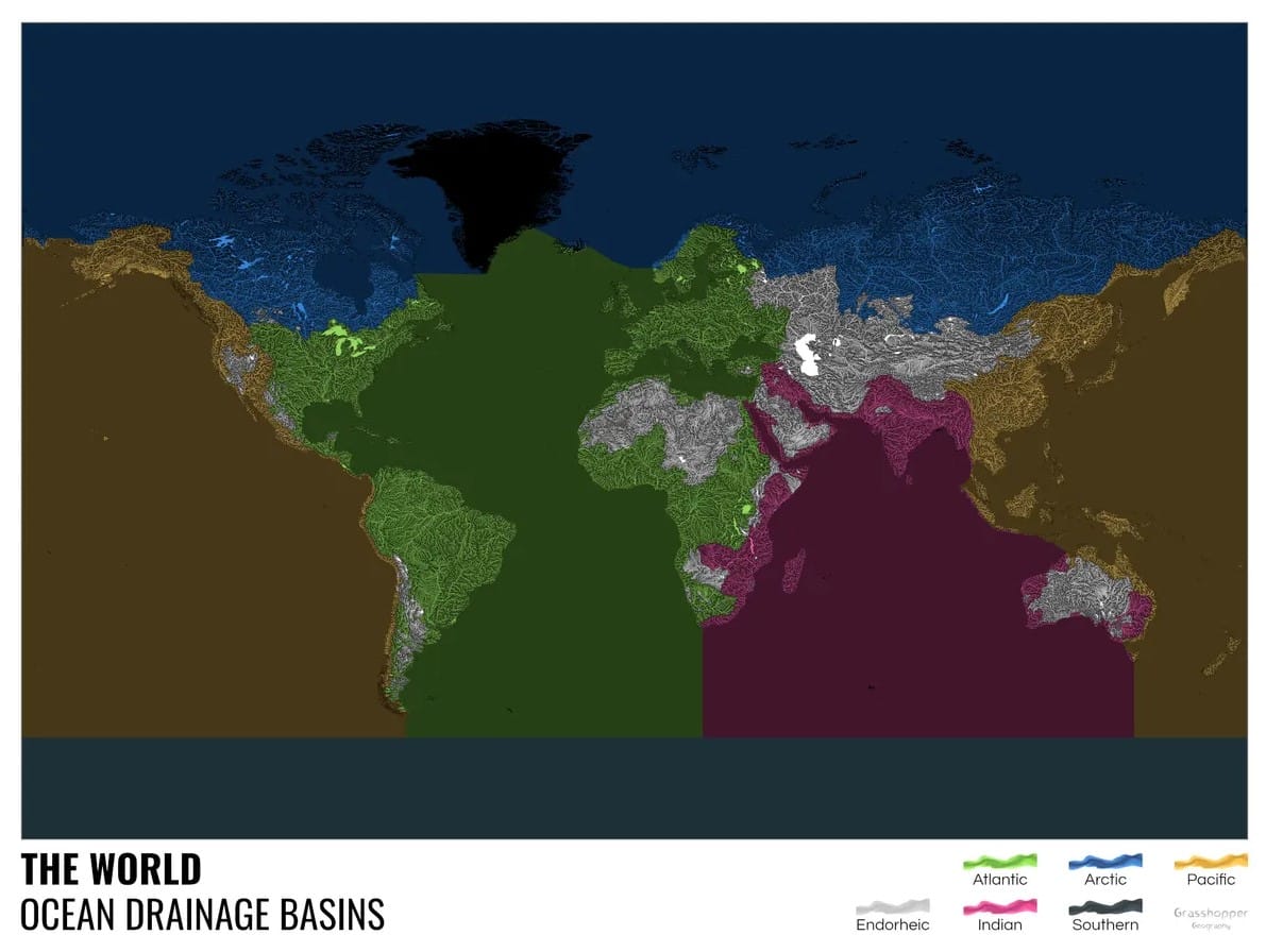 Политическая карта мира крупно со странами и границами