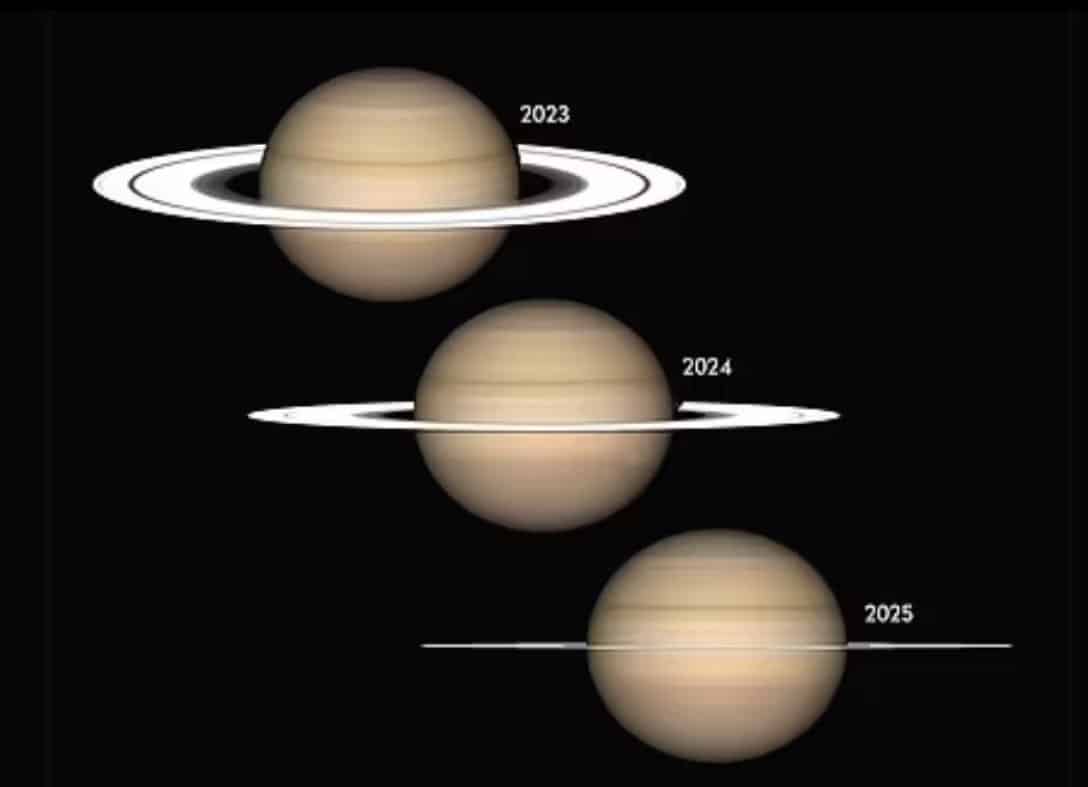 Кольца Сатурна «исчезнут» в 2025 году