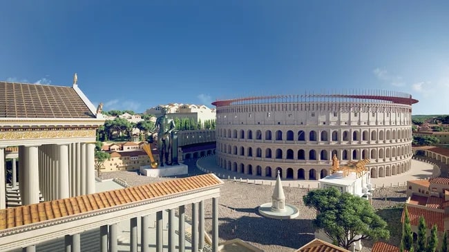 Цифровая реконструкция Рима 320 года нашей эры с изображением Колизея / © Flyover Zone, Inc.