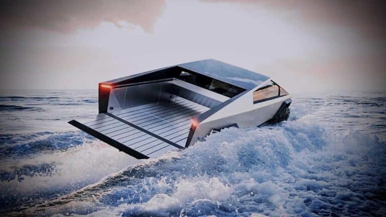 Tesla Cybertruck плывет / © Teslaconomics 