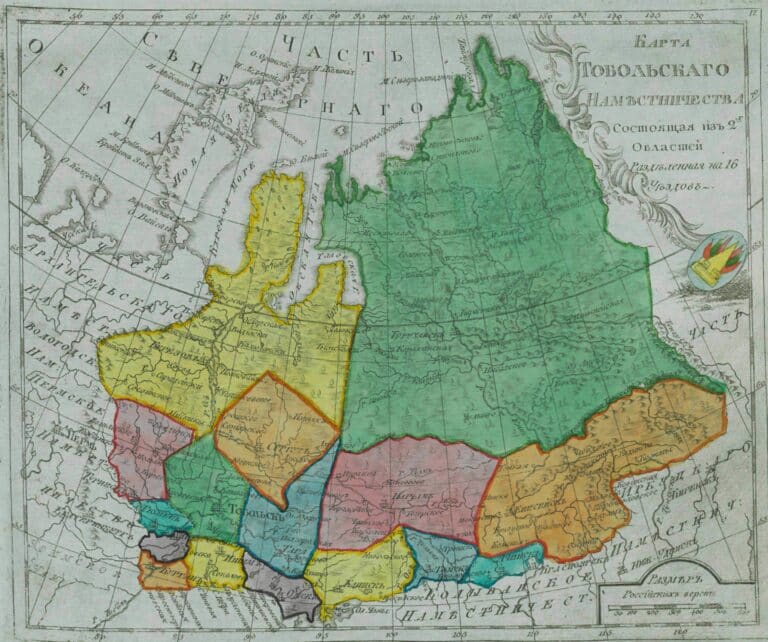Карта Тобольской губернии