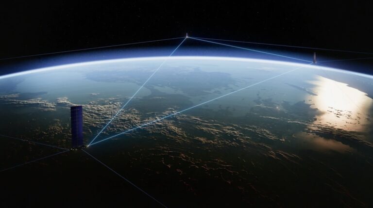 Лазерная передача данных между спутниками Starlink / © SpaceX