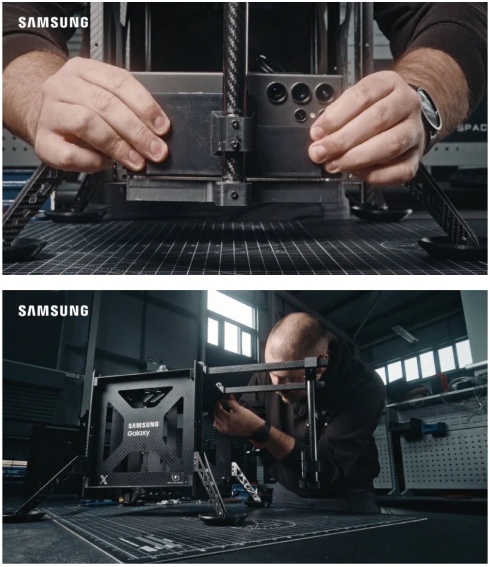 Подготовка смартфона Galaxy S24 Ultra к отправке в стратосферу / © Samsung