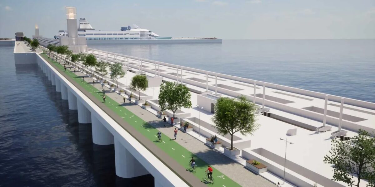 Проект приливной электростанции, которая сможет стать пешеходной и велосипедной дорогой через реку Мерси / © Liverpool City Region Combined Authority