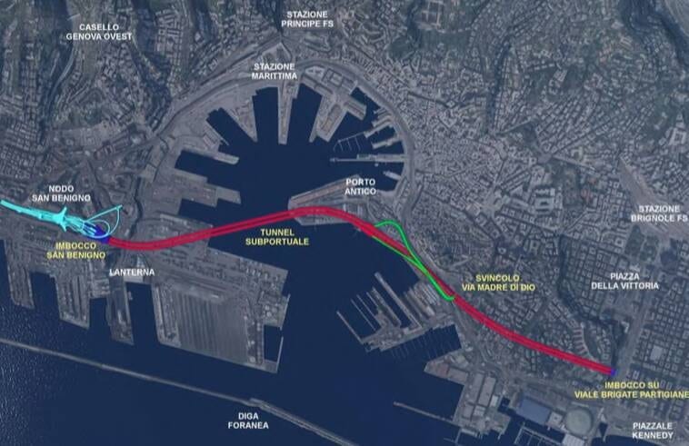 Схема будущего тоннеля в портовом городе Генуя / © Genova 24