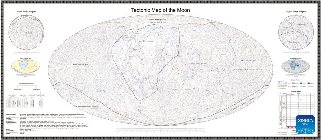  Тектоническая карта Луны / © Chinese Academy of Sciences / Handout via Xinhua