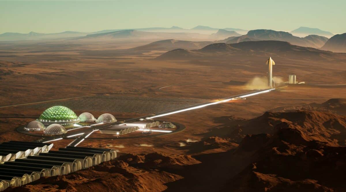 Starship на Марсе, концепт / © SpaceX