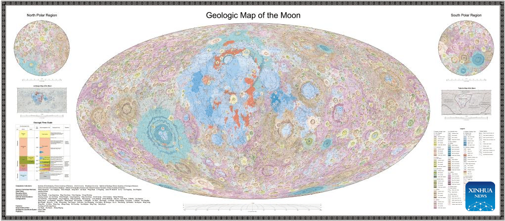 Геологическая карта Луны  / © Chinese Academy of Sciences / Handout via Xinhua