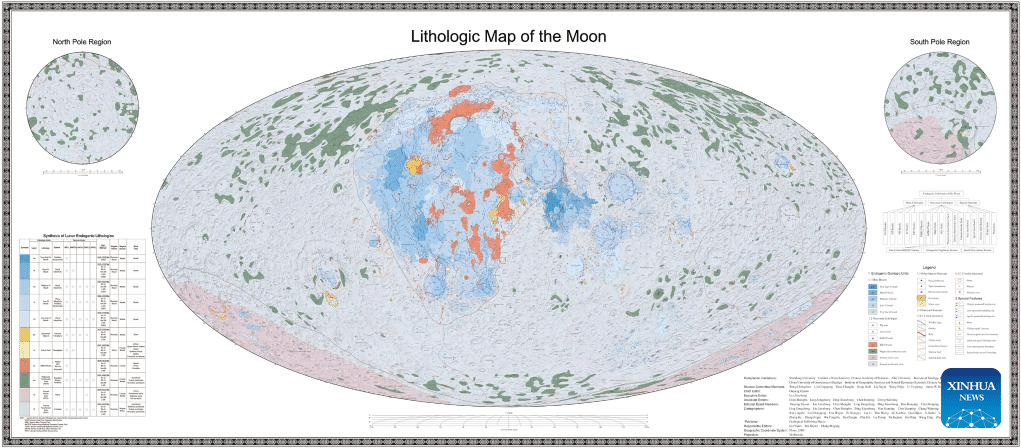  Литологическая карта Луны  / © Chinese Academy of Sciences / Handout via Xinhua