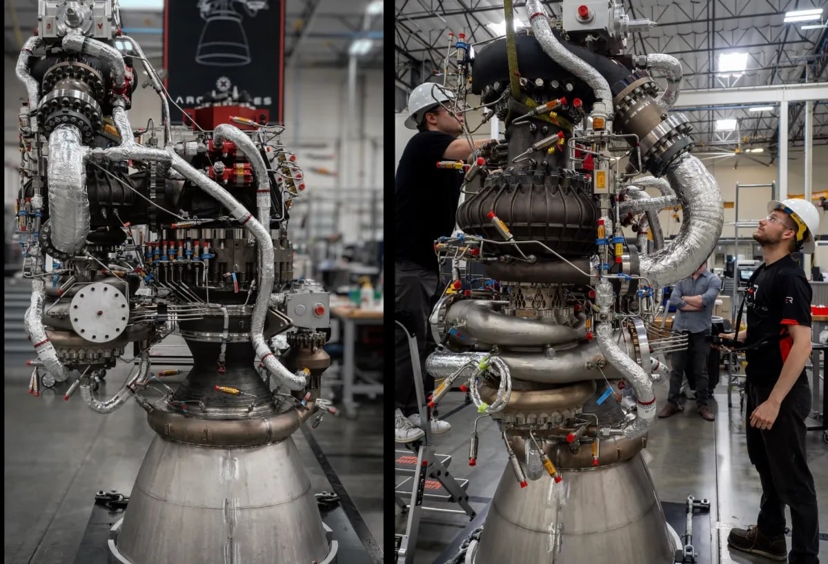 Инженеры Rocket Lab собрали первый двигатель «Архимед», предназначенный для ракеты Neutron / © Rocket Lab