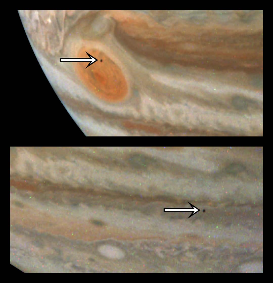 Амальтея на фоне Юпитера, снимки сделаны зондом «Юнона» 7 марта 2024 года / © NASA / JPL-Caltech / SwRI / MSSS