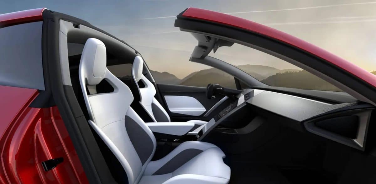 Неофициальный концепт салона Tesla Roadster / © electrek