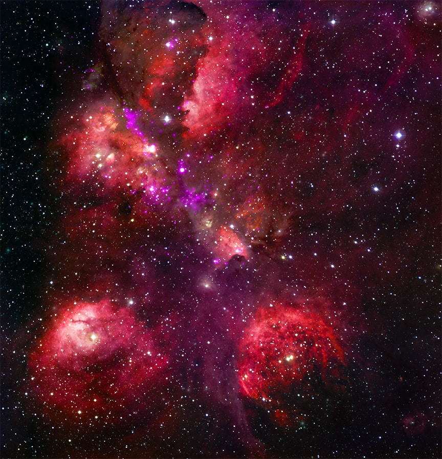 Туманность Кошачья Лапа (NGC 6334) / © NASA / SAO / CXC