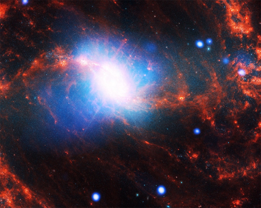 Спиральная галактика с перемычкой NGC 1365   / © NASA / SAO / CXC