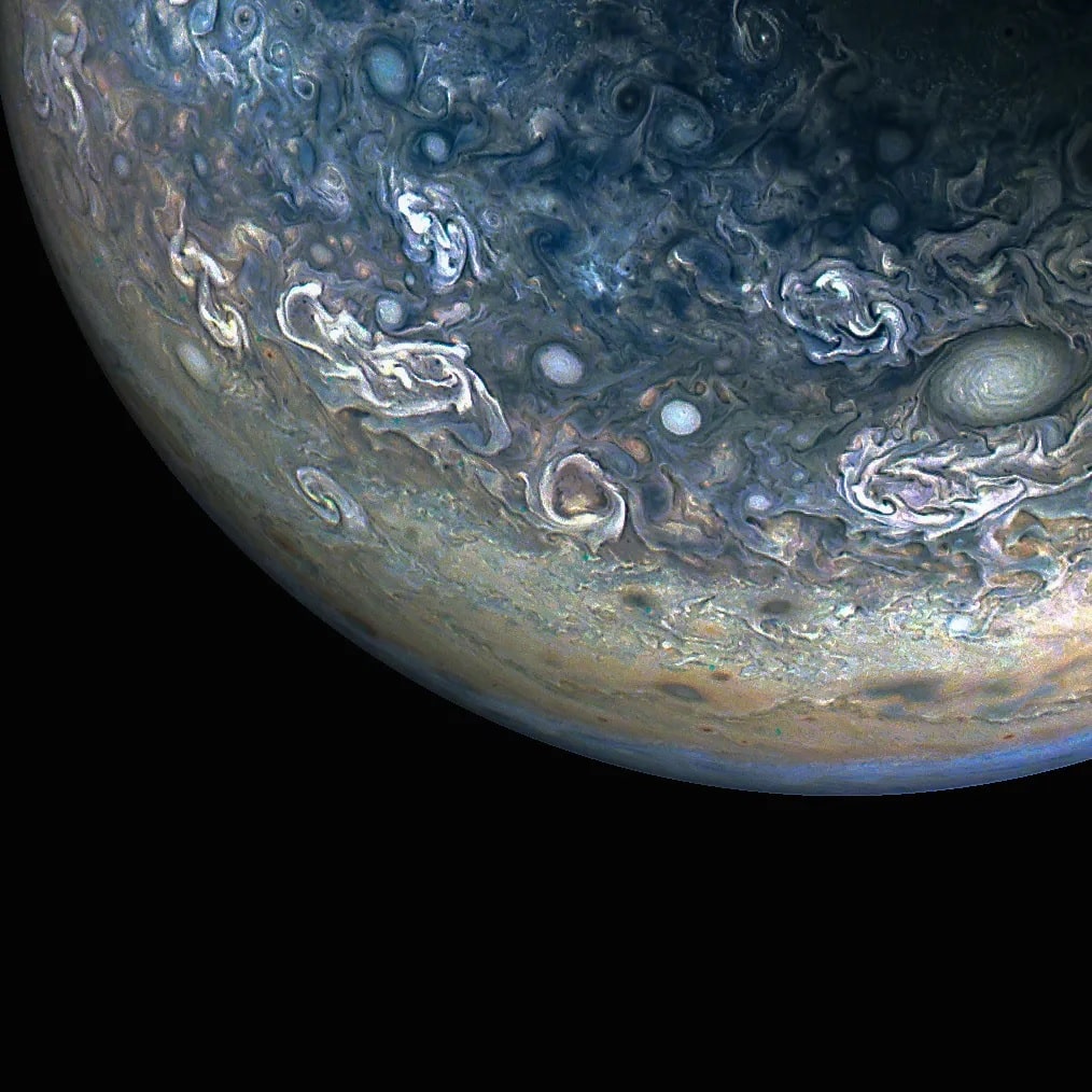 Северное полушарие Юпитера в объективе зонда «Юнона» / © NASA / JPL-Caltech / SwRI / MSSS