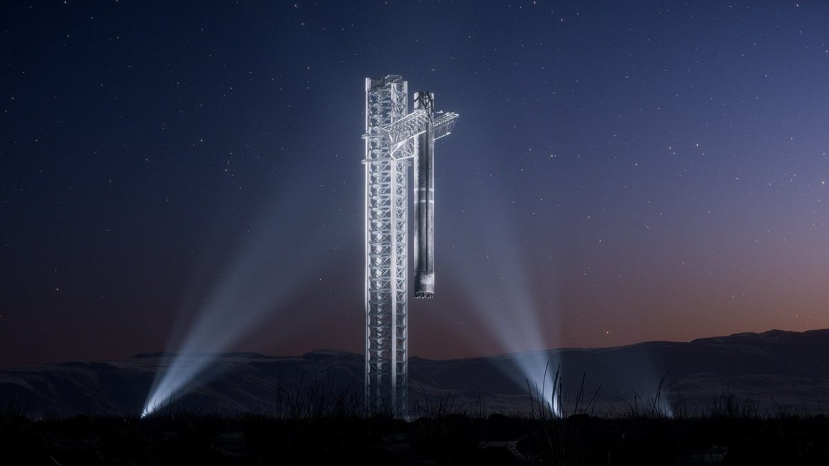 Башня обслуживания, которая напоминает «Мехазиллу» SpaceX / © Cosmoleap