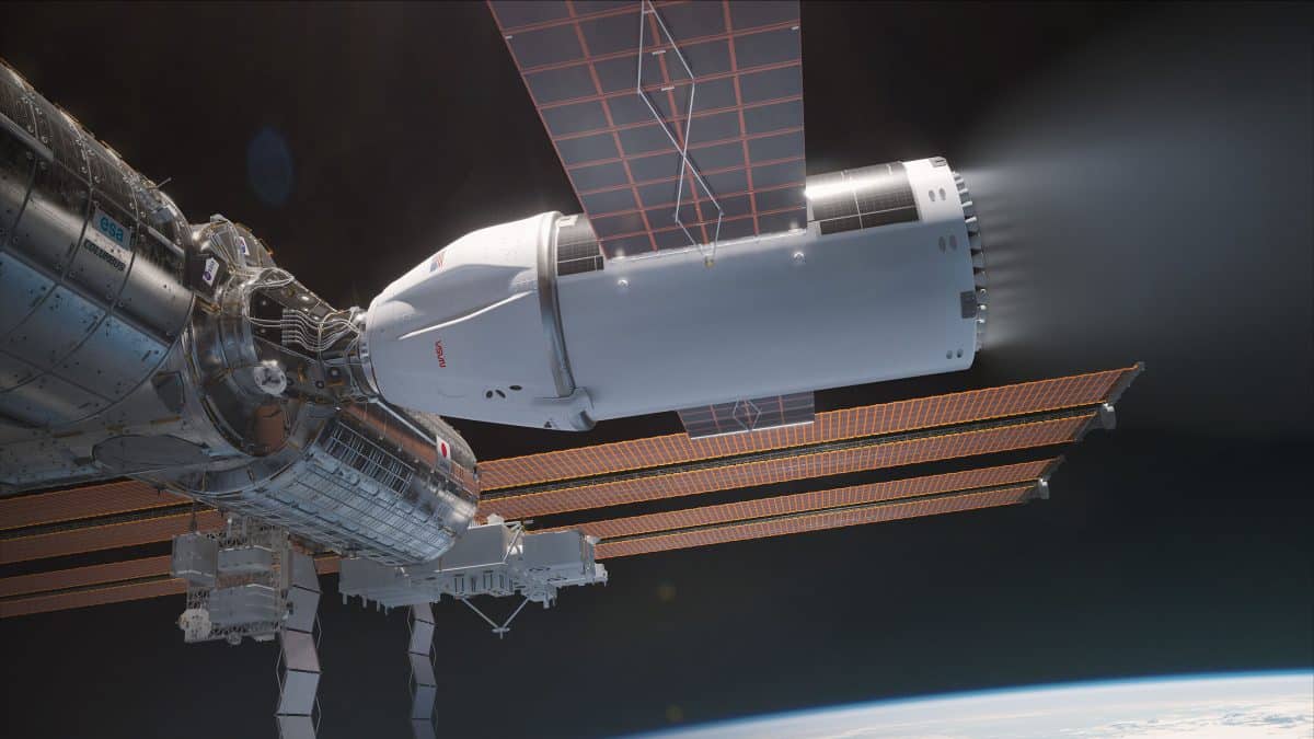 Концепт аппарата SpaceX для свода МКС с орбиты / © SpaceX