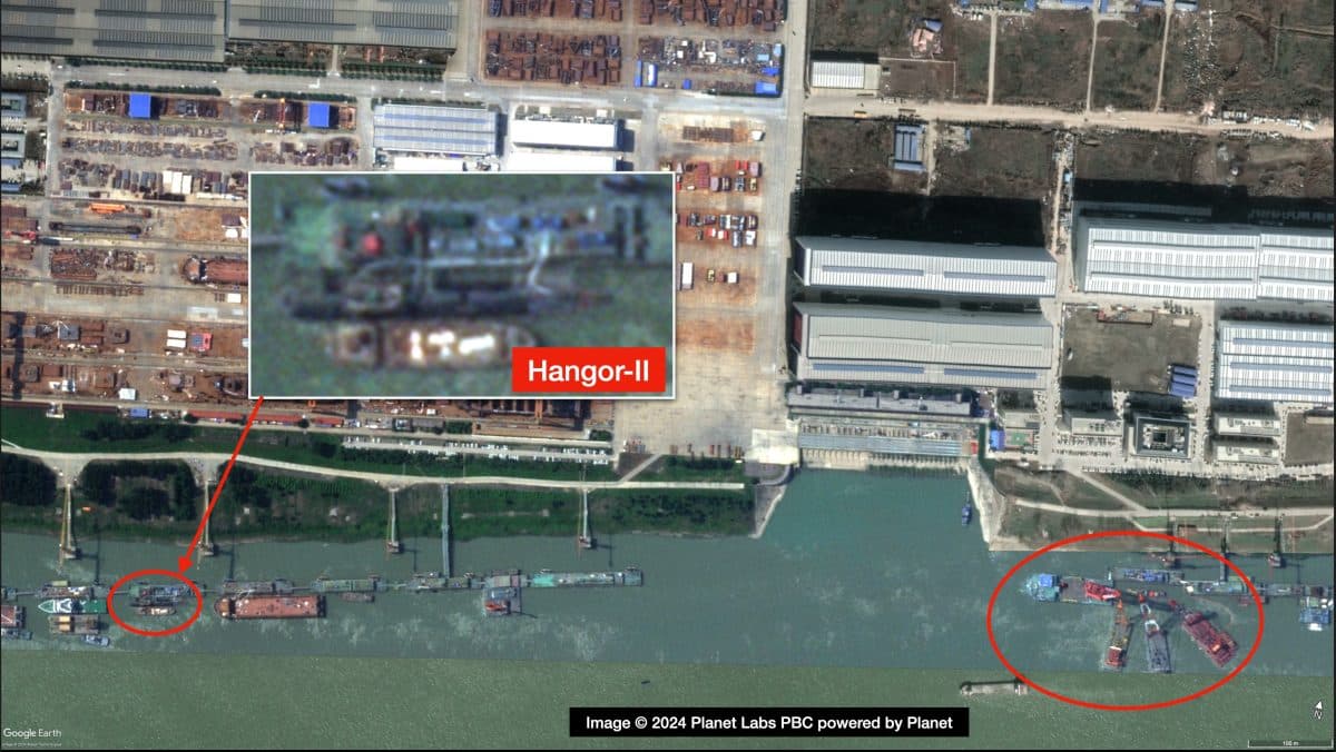 Подводная лодка класса Hangor II / © Planet Labs 