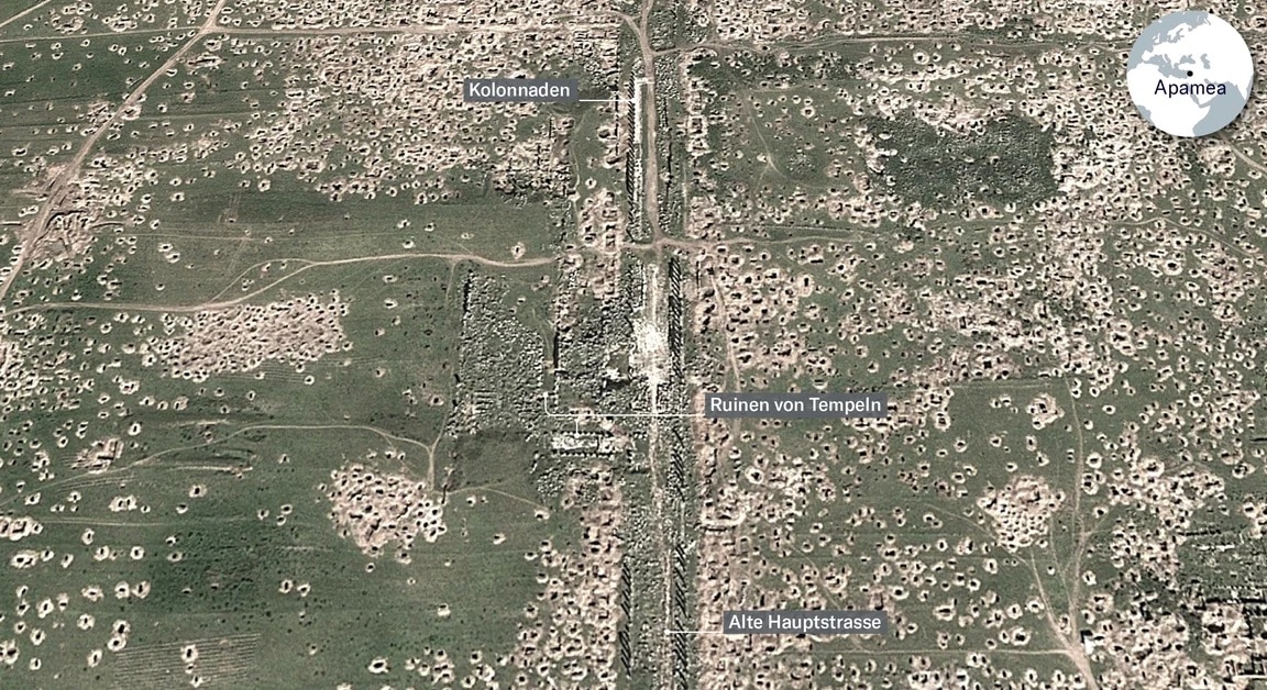 Спутниковый снимок Апамеи в 2011 году / © Google Earth