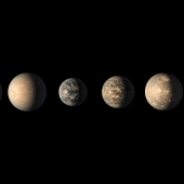 Планетная система TRAPPIST-1 в представлении художника