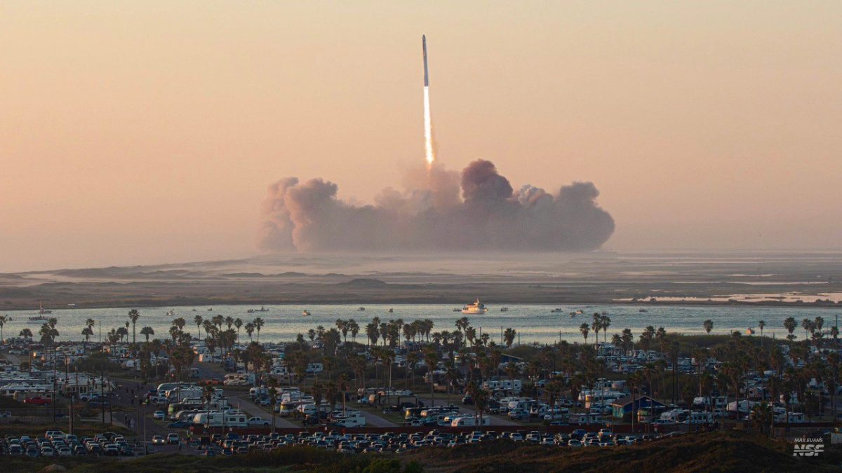 Испытания транспортной системы Starship / © SpaceX