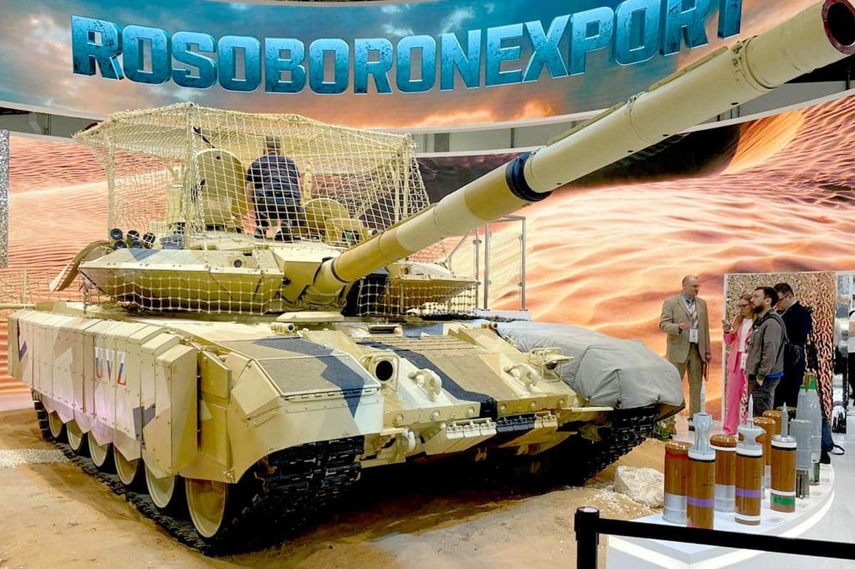 Экспортная версия танка Т-90МС «Прорыв» на выставке IDEX-2025 / © ТАСС 