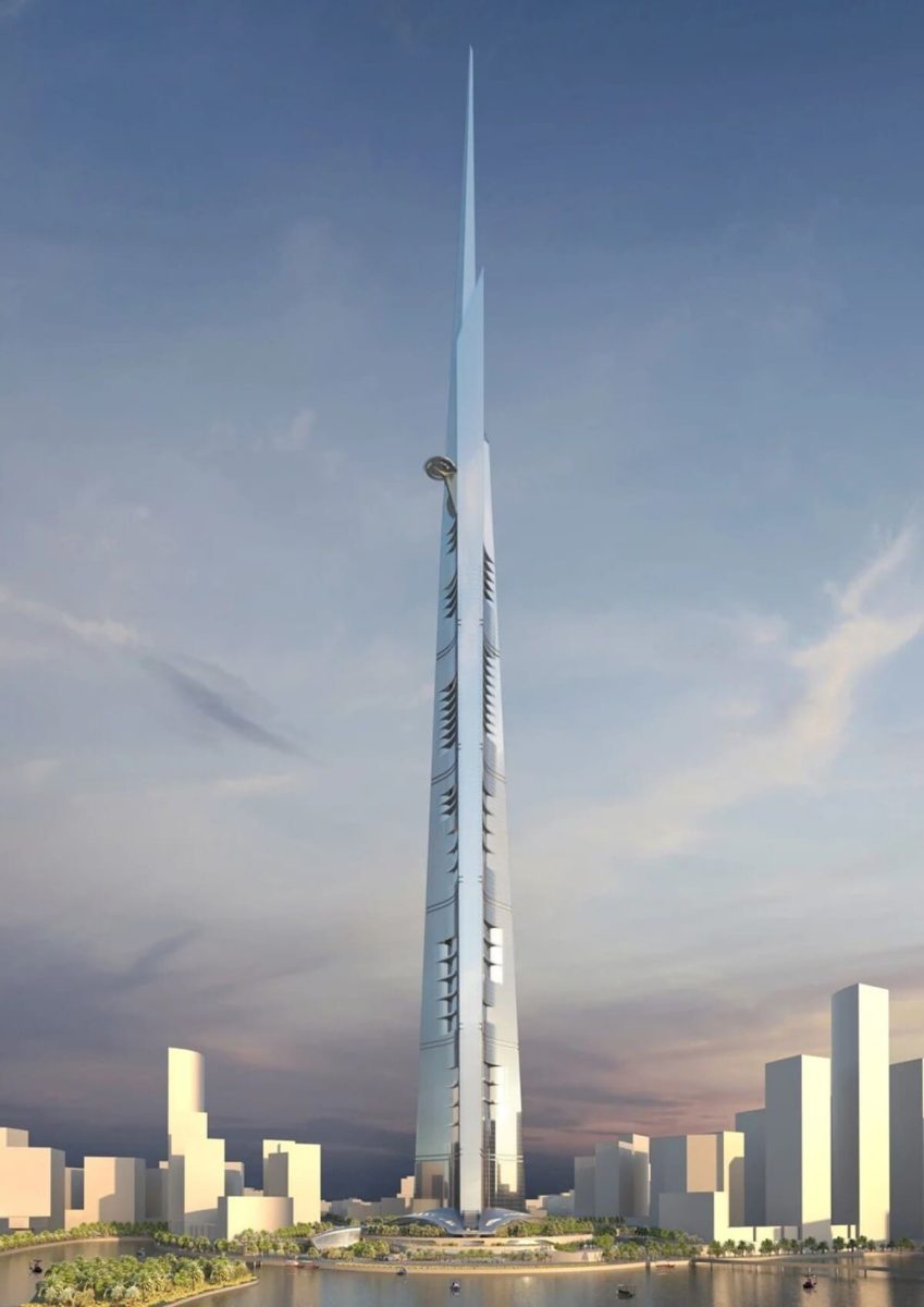 Рендер небоскреба Jeddah Tower в Джидде, Саудовская Аравия / © Adrian Smith + Gordon Gill Architecture